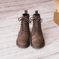 Women's Retro Suede-Look Lace-Up Ankle Boots