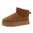 Women's Cozy Plush-Lined Platform Ankle Snow Boots