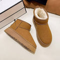 Women's Cozy Plush-Lined Platform Ankle Snow Boots