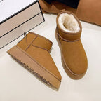 Women's Cozy Plush-Lined Platform Ankle Snow Boots