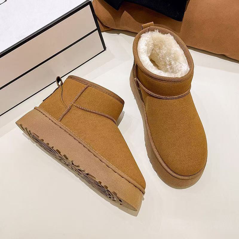 Women's Cozy Plush-Lined Platform Ankle Snow Boots